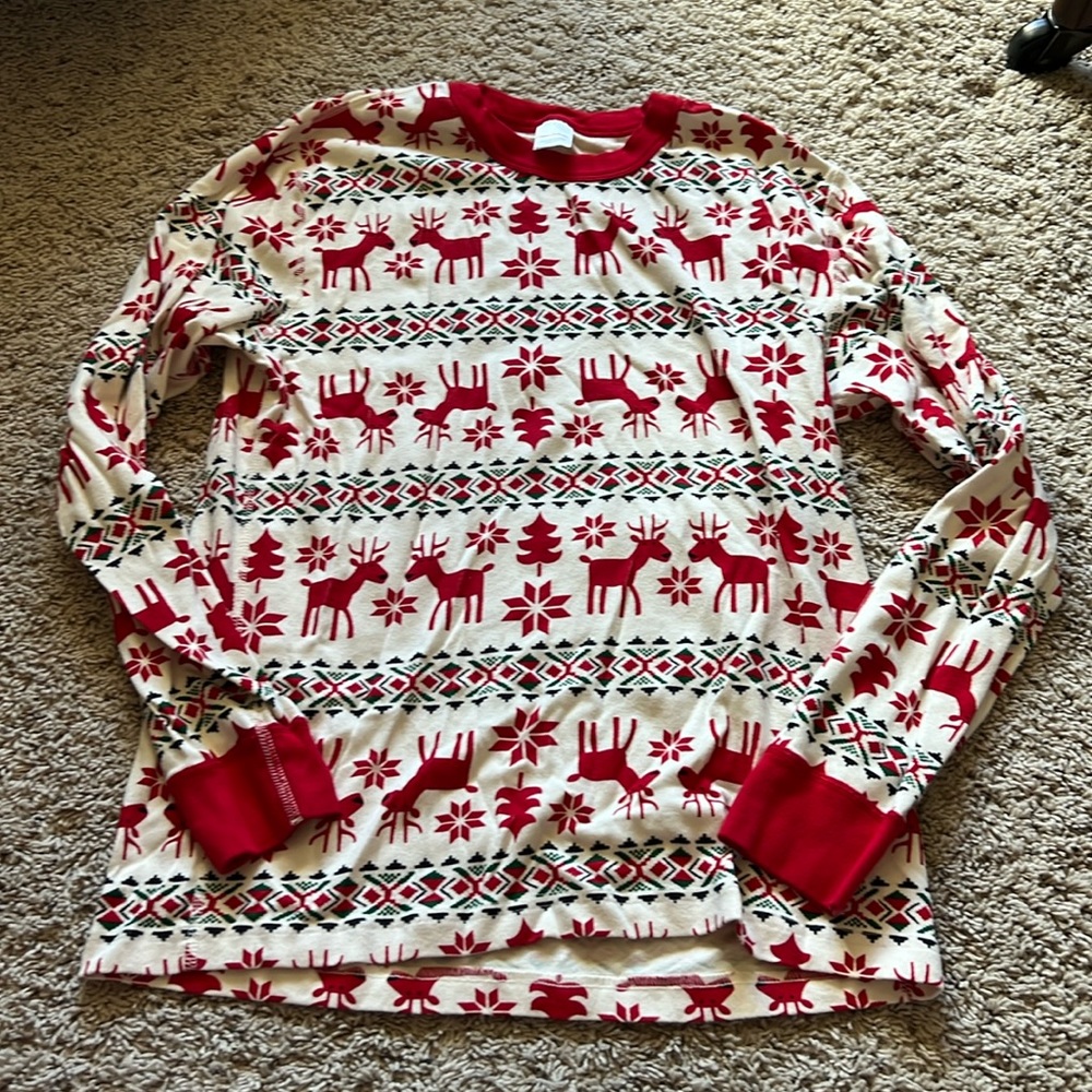 Men’s Hanna Andersson Long John Dear Deer pajama top long sleeve size Large